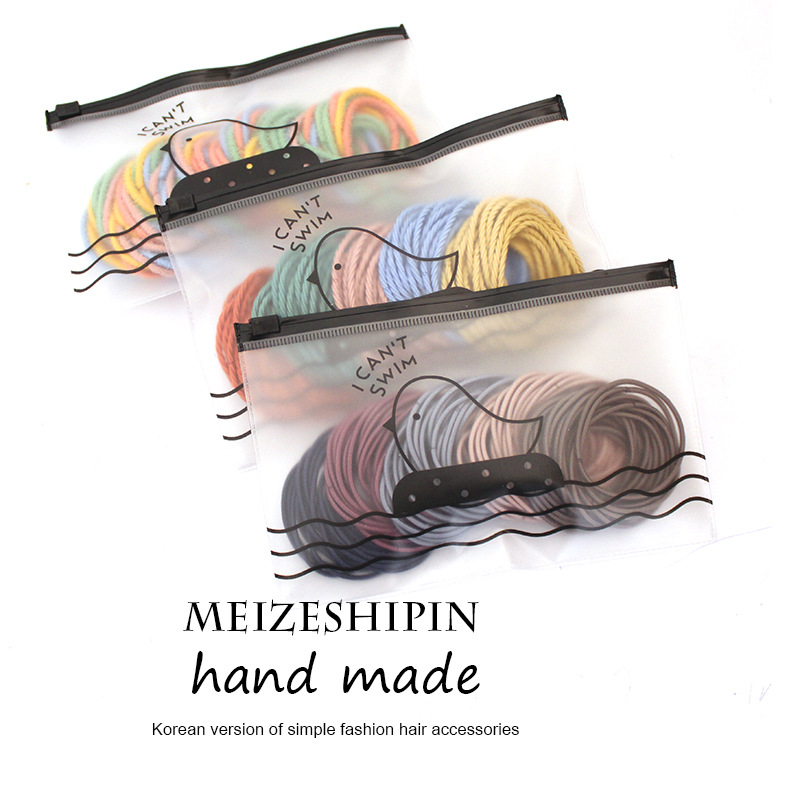 Picture of 100 Pieces/Bag Headband Simple Small Circle Thin Hair Rope Girl's Hair High Elastic Rubber Band Basic Hair Tie Headwear