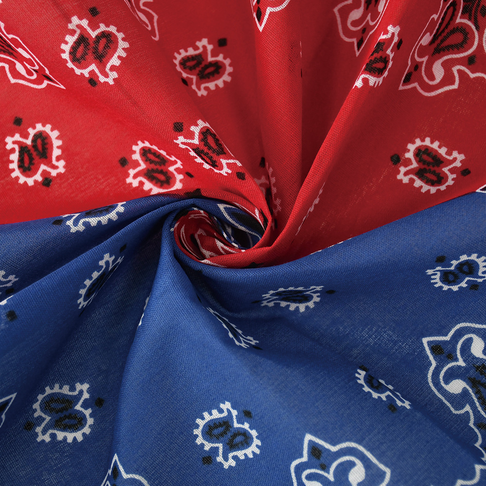 Picture of Amazon Hip Hop Contrast Color Double Cashew Flower Outdoor Headscarf Paisley Cotton Street Dance Joker Square Wholesale