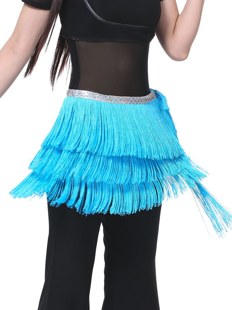 Picture of Dancer three-layer tassel waist chain belly dance waist chain belly dance tassel hip towel tassel belt wholesale