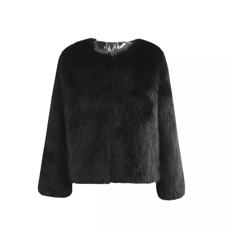 Picture of Autumn and Winter New Toca Crewneck Coat Imitation Fur Coat Young Coat Short Imitation Fur Coat