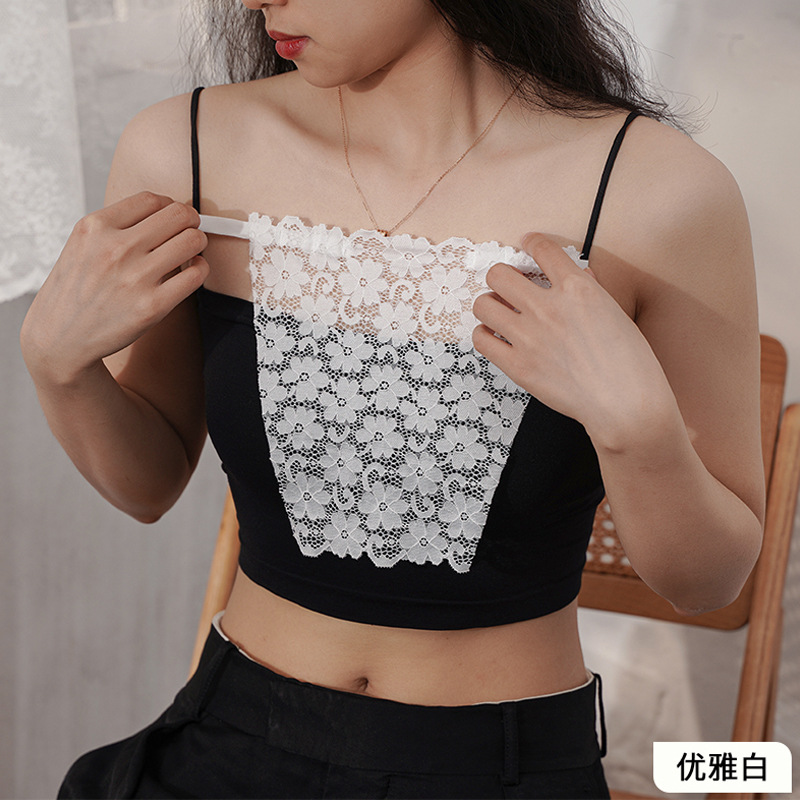 Picture of A variety of flower-shaped chest lace single-layer double-layer anti-running light leakage tube top breast covering breast cloth one-piece anti-light leakage