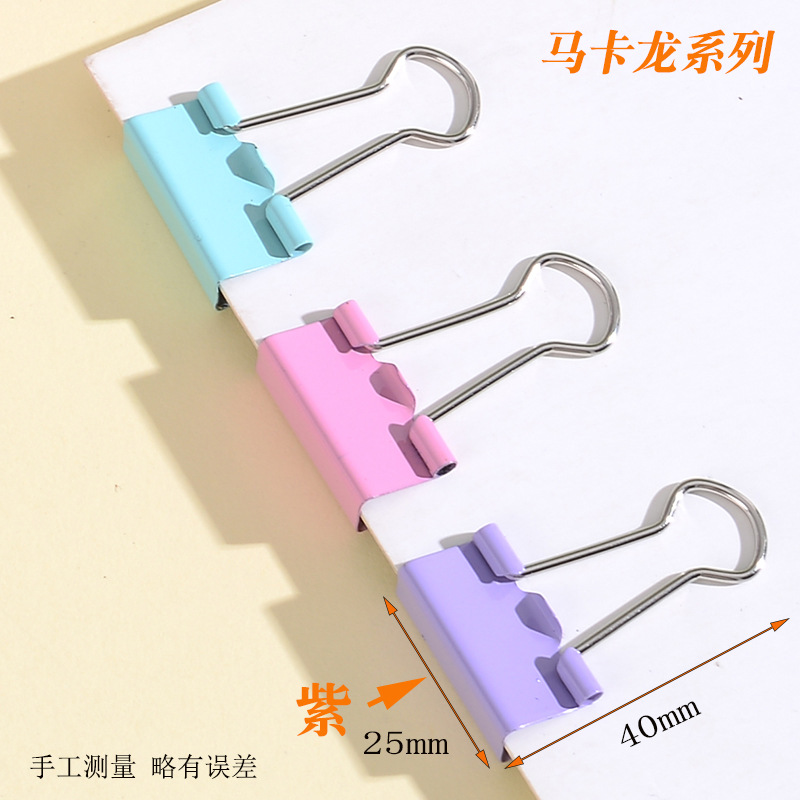 Picture of Cross-Border special color long tail clip small fresh dovetail clip hand account clip 32MM 25MM 19mm reverse tail clip wholesale