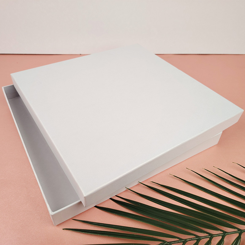 White gift box scarf scarf heaven and earth cover packaging box blank carton companion gift box hard box wholesale in stock