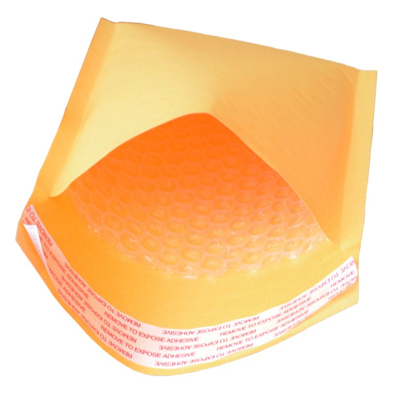 Wholesale Yellow Kraft Paper Bubble Bag Envelope Bag Thickened Express Bubble Bag Double Layer Kraft Paper Bag Packaging Ready for Sale