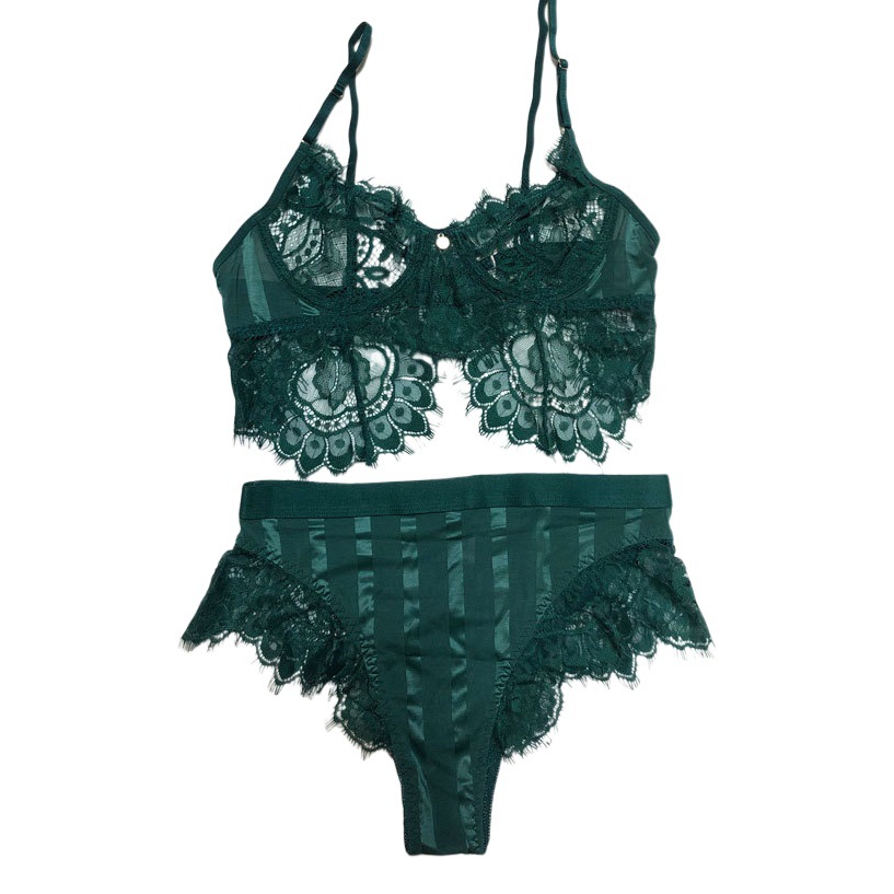 Women's Summer French Ultra-Thin Bra Intimates European and American Sexy Intimates Export Thin Lace Suit Intimates Beautiful Back