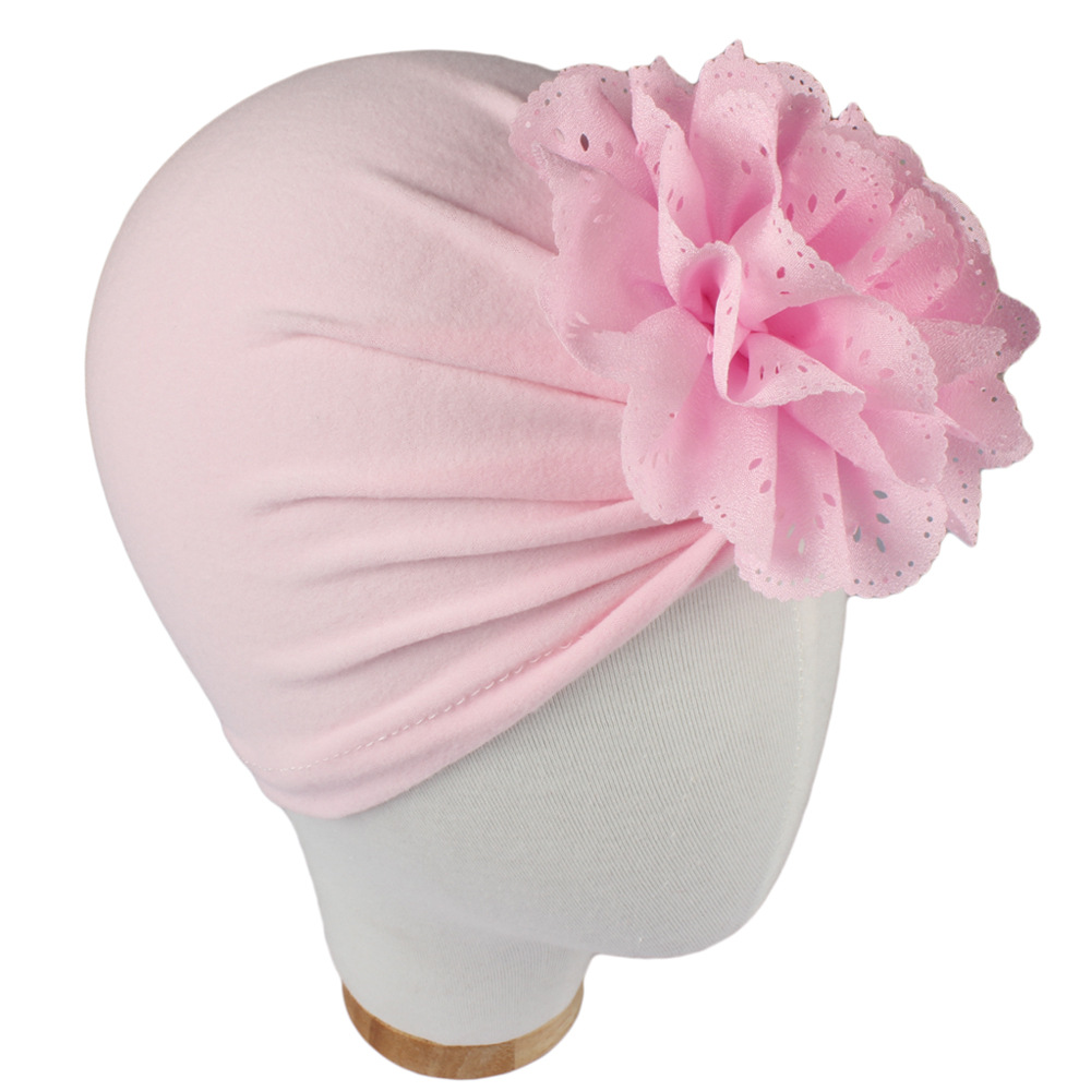 Picture of Autumn and winter New Baby products Children's hat hollow flower knot posmi industry style Indian hat baby hat
