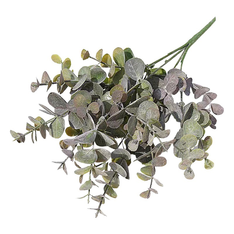 Cross-border artificial flower Nordic small handle Eucalyptus Eucalyptus money leaf artificial flower green leaf home wedding decoration flower