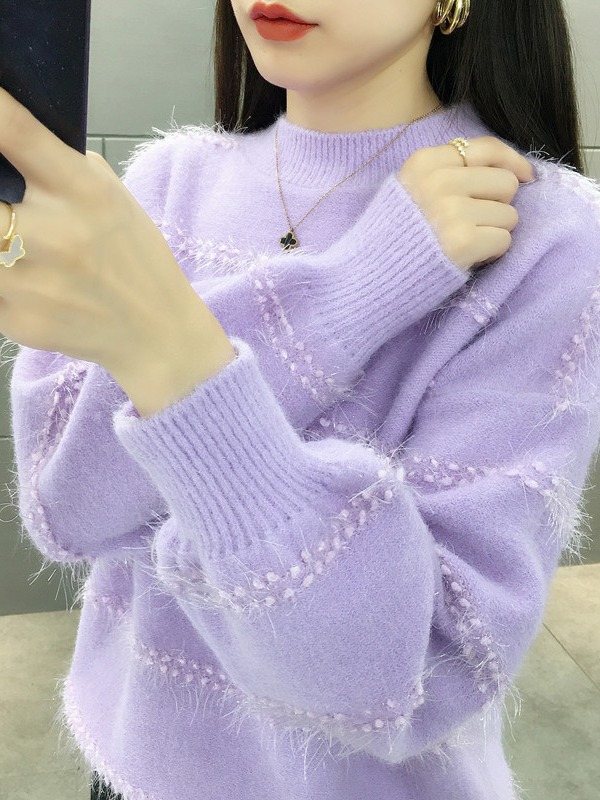 Picture of Sweater women's winter inner wear 2024 New bottoming shirt autumn and winter popular loose lazy style outer wear western style top