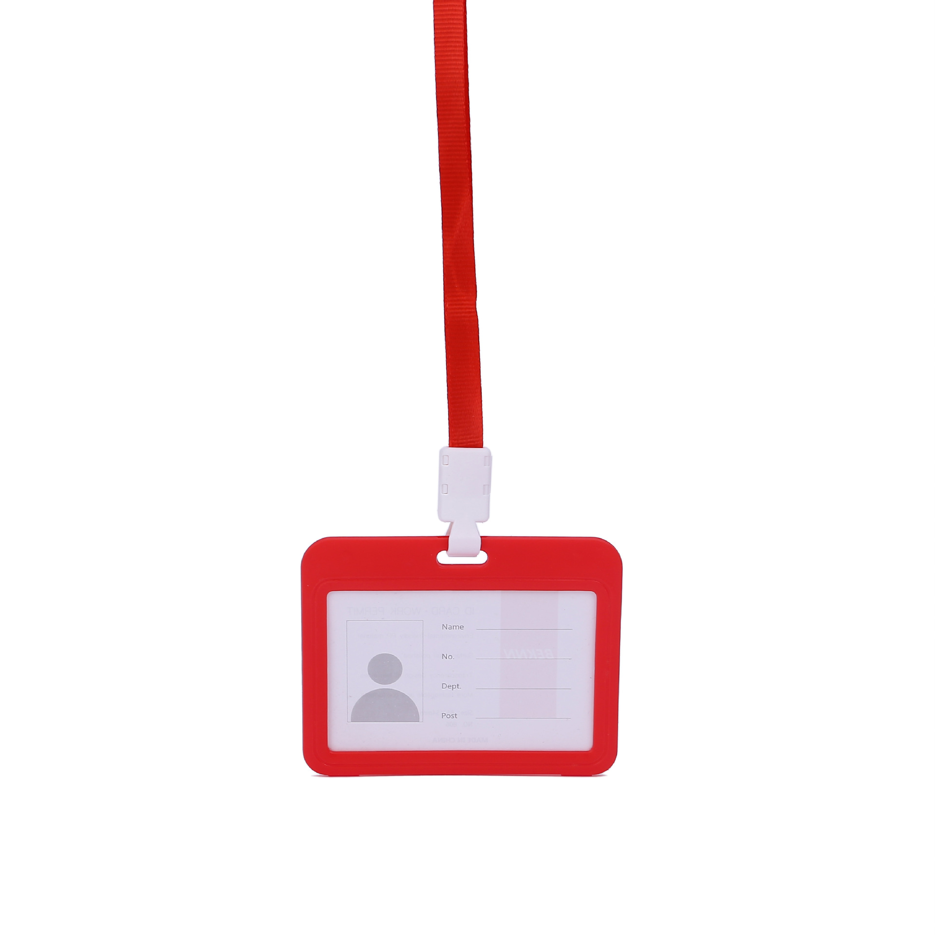 Picture of Card Holder Work Badge Double-Sided Badge Lanyard Exhibition Badge Work Badge Bus Access Control Factory Badge Employee Tag