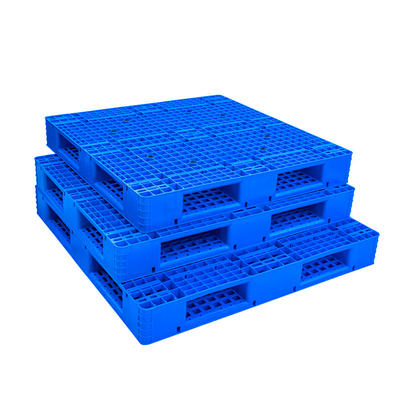 Picture of Grid Double-Sided Plastic Pallet Thickened Forklift Board Heavy-Duty Storage Pad Logistics Pallet Cargo Moisture-Proof Pallet