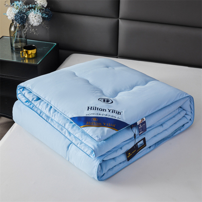 Picture of Hilton Hotel Silk Quilt Imitation Mulberry Silk Warm Quilt Core Spring and Autumn Thickened Winter Quilt Group Buying Gift Quilt Wholesale