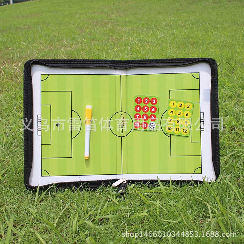 Wholesale Football Football Tactical Board Sand Table Foldable Leather Football Coach Tray Magnetic Tactical Board with Pen