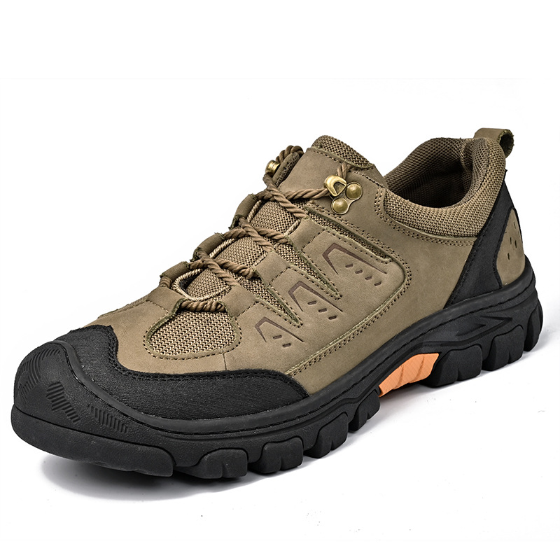 5222 Men's Shoes Outdoor Tooling Shoes Spring and Autumn Low-top Leather Craft Non-slip Baotou Hiking Hiking Shoes Casual Shoes