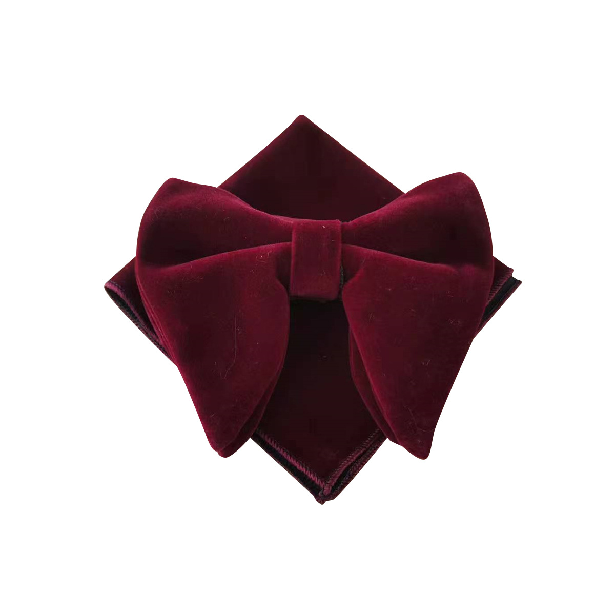 Picture of AliExpress EBAY WISH Multicolor Bow Tie Velvet Bow Performance Solid Color Gentleman Bow Tie Handkerchief