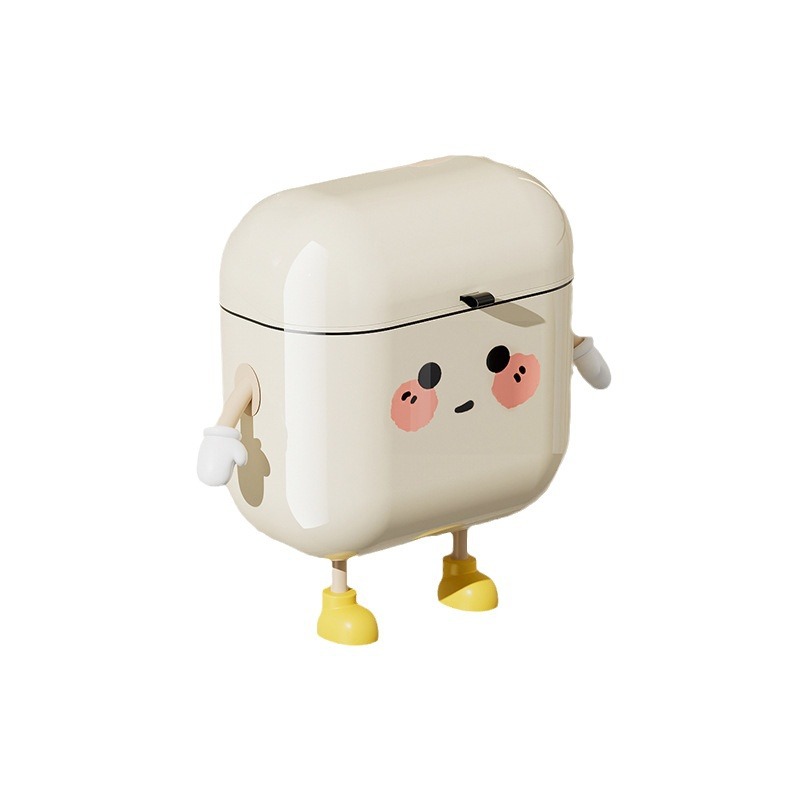 Picture of Garbage can Advanced Sense Household Large Punch-free Light Luxury Cute Style Kitchen Bathroom Gap Wall-mounted Garbage Can