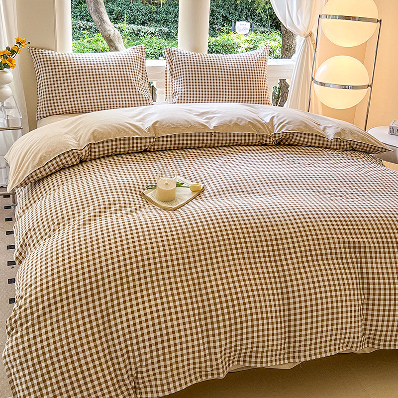 Picture of Small Fresh Summer Four-piece Bed Sheet Quilt Cover Single Student Dormitory Three-piece Cartoon Bedding