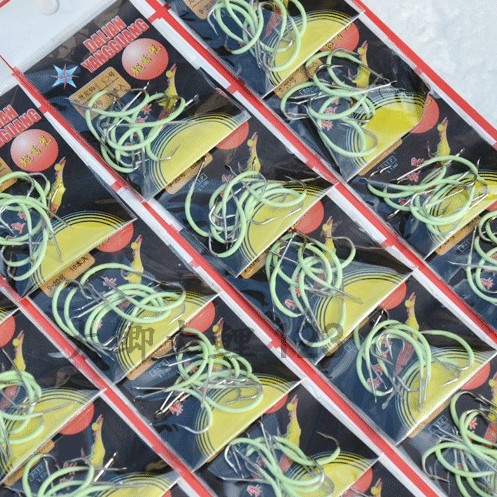 Luminous Maruyo Fish Hook, Luminous Fish Hook, Fluorescent Hook, Luminous Fish Hook, a Pack of 10 Hooks, Luminous Fishing Gear