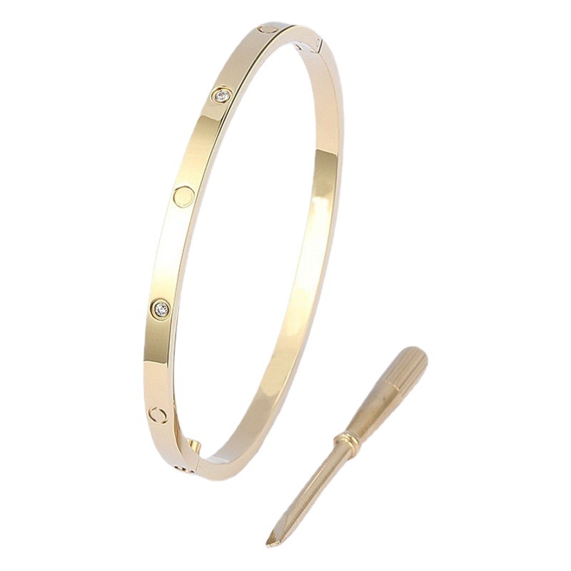 Screwdriver Style Kajia Bracelet Narrow Version 18K Rose Gold Eternal Ring Non-Fading Bracelet for Men and Women Sixth Generation Bracelet