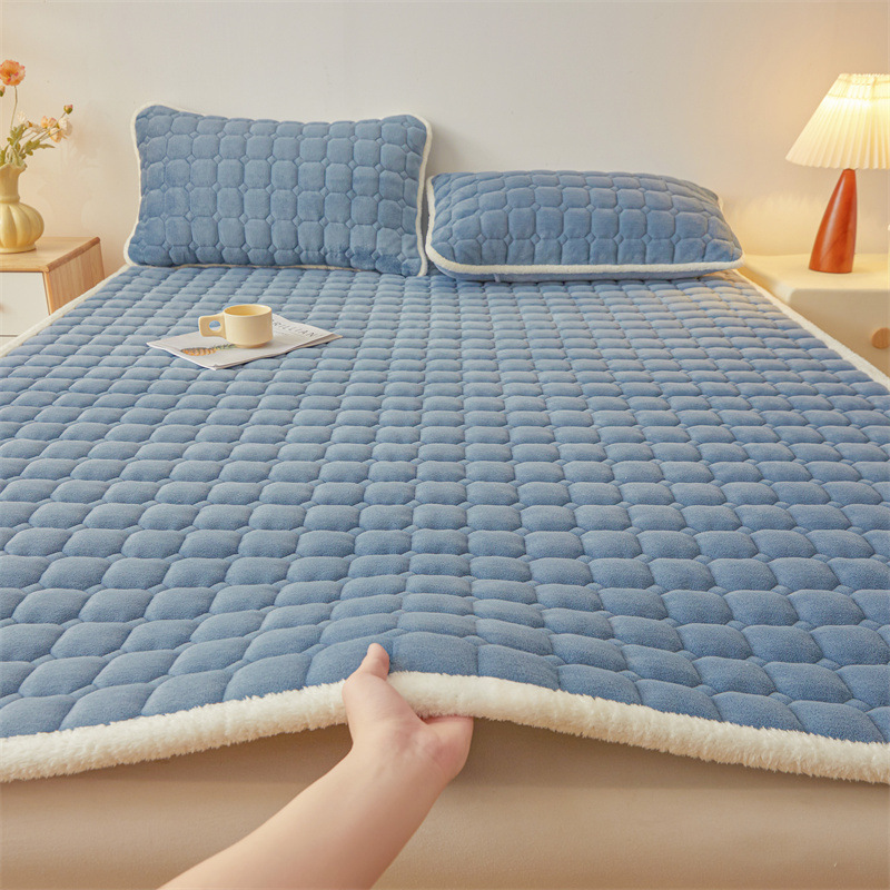 Picture of Class A Soybean Milk Velvet Mattress Winter Thickened Coral Velvet Dormitory Single Mattress Household Folding Cushion