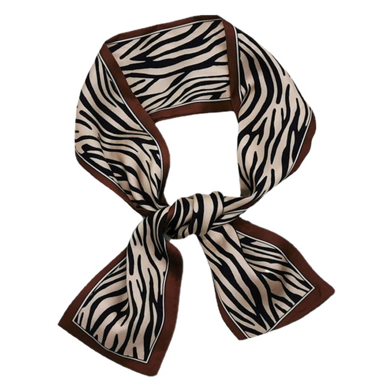 Small Silk Scarf Women's Spring and Autumn French Style Hair Band All-match Silk-like Retro Ribbon Thin Long Ribbon Decorative Small Scarf