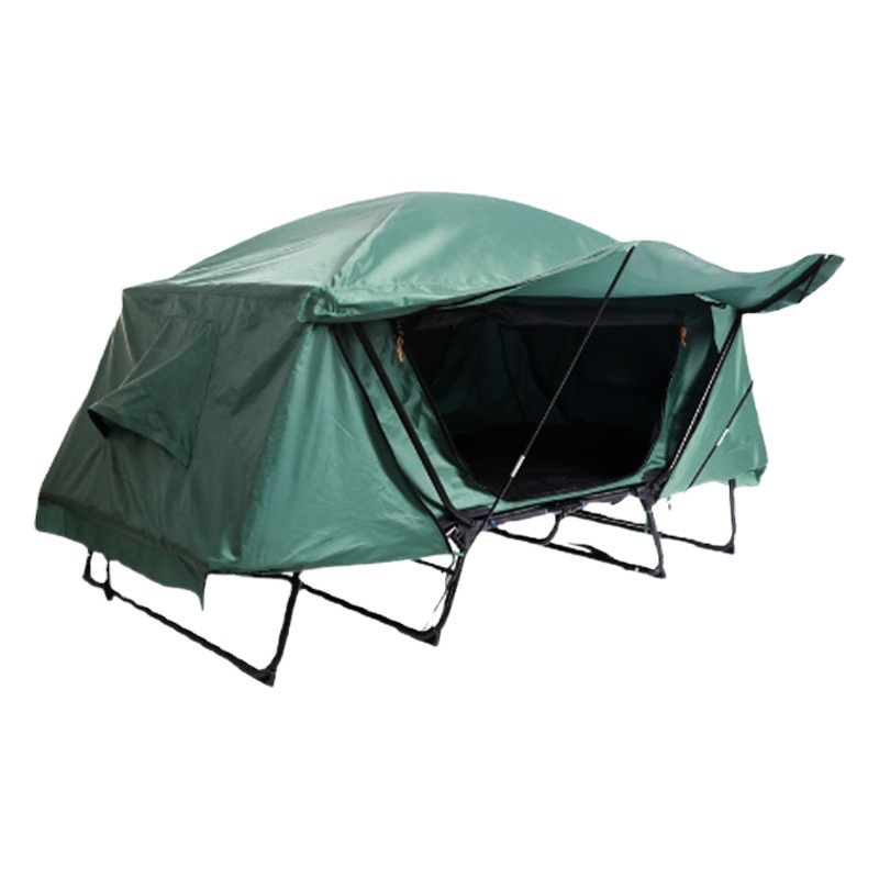 Outdoor camping tent thickened Oxford cloth warm off-ground tent single double fishing off-ground tent