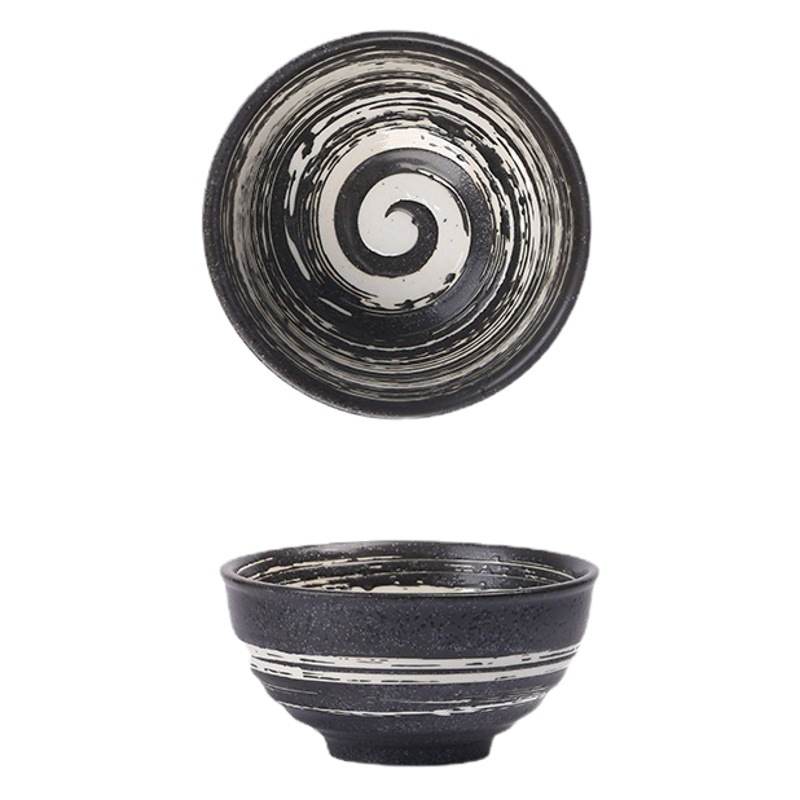 Wholesale Japanese ceramic bowl 4.5 inch 5 inch rice bowl creative day tableware household commercial soup bowl restaurant table