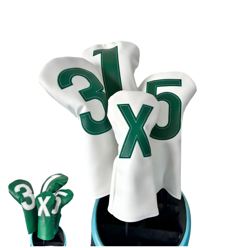 Golf club cover 135 x digital wooden pole cover white and green color optional