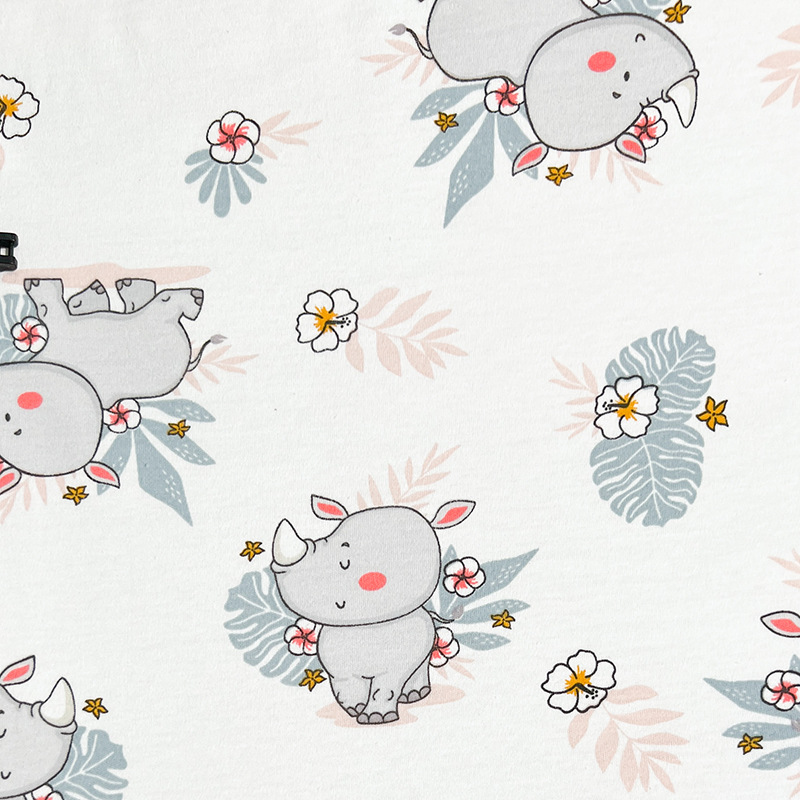 Picture of category a cotton cotton wool cloth cartoon printing new flower baby t-shirt underwear home clothing fabric in stock