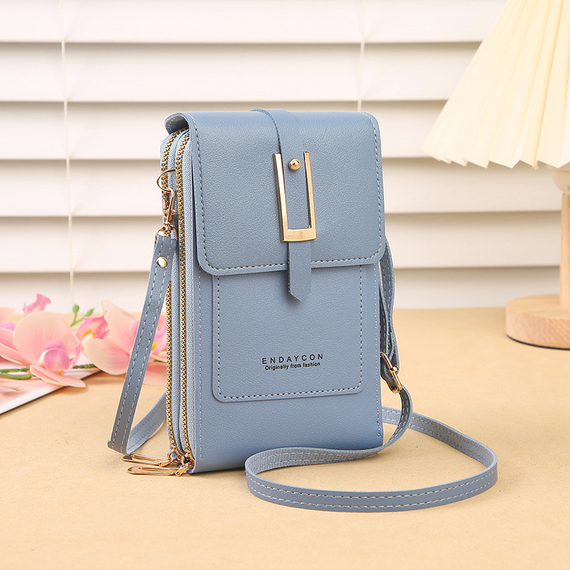 Picture of Urban Simple Women's Touch Screen Mobile Phone Bag Multi-Functional Card Holder Coin Purse Fashion Crossbody Single Shoulder Small Square Bag Trendy