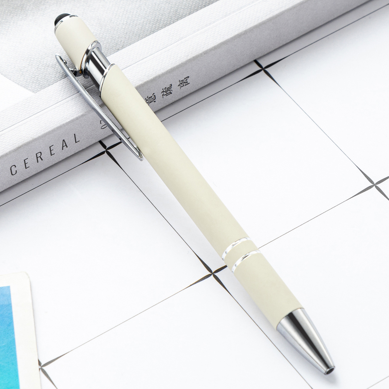 Picture of Spot wholesale touch screen capacitance Pen Press Metal Ballpoint Pen advertising pen printing logo creative beauty pen manufacturers