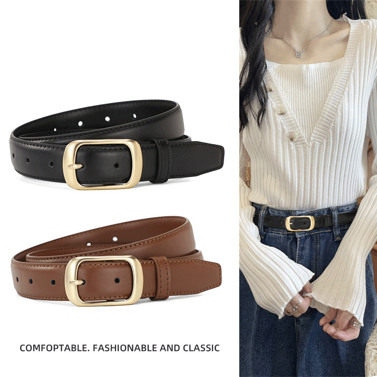 High-End Designer Women's Belt, Simple and Versatile, Korean Style 2025 New Model, Women's Belt for Jeans, Trendy Ins Style