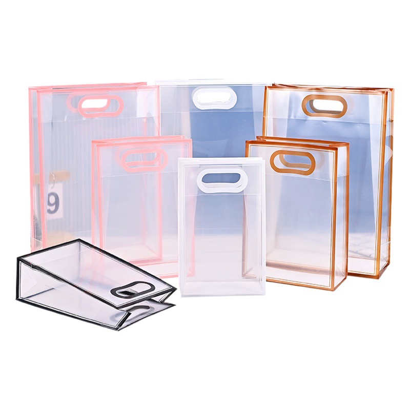 Transparent Pp Popular Plastic Gift Handbag Ins High-End Wedding Candy Companion Gift Bag Birthday Gift Bag