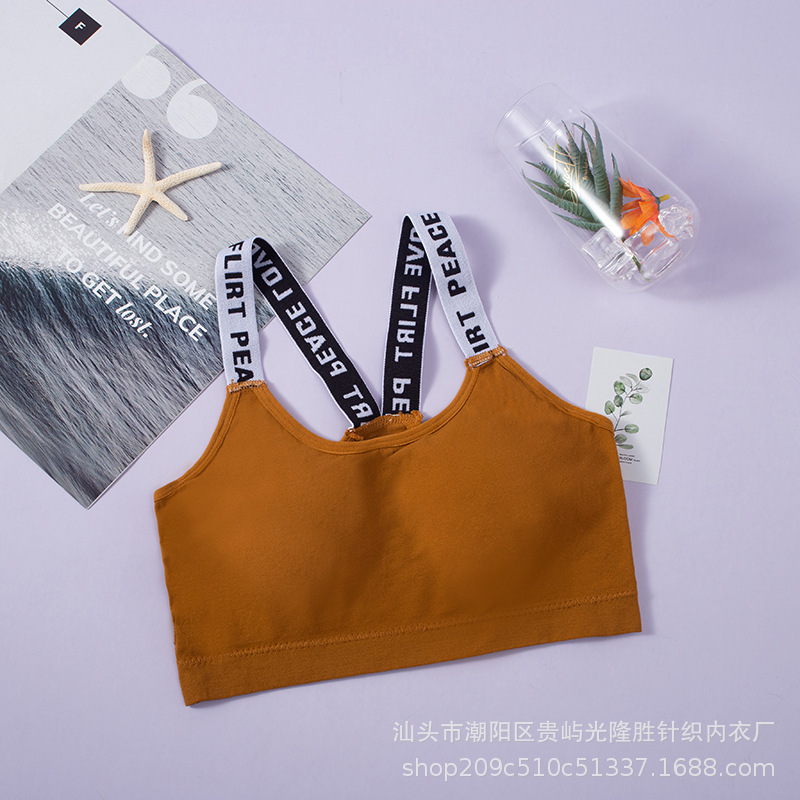 Picture of Cross-border Letter Beautiful Back Wrapped Breast Tube Top Girl Student Developmental Bra Women's Vest Underwear Women