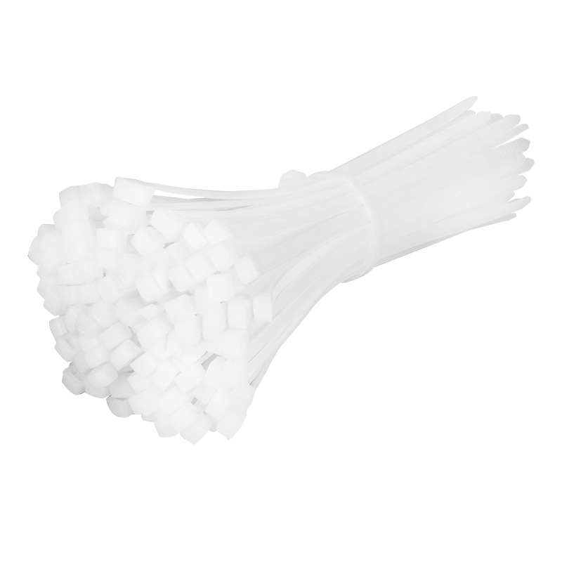 Picture of Self-locking nylon cable tie large wholesale white and black plastic cable tie 4*200 cable tie cable tie manufacturer
