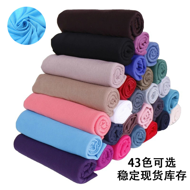 New cross-border hot-selling solid color modal cotton jersey long scarf autumn and winter mercerized cotton warm headscarf women's scarf