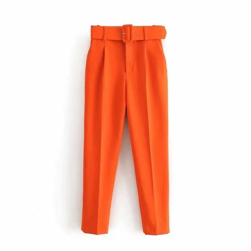 Picture of New Pants European Size Belt with Suit suit Spring Pure White Women Cross-border Pants White Pants
