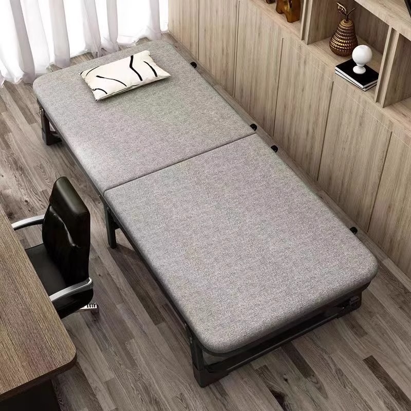 Simple and Portable Accompanying Foldableing Bed Office Lunch Break Recliner Nap Artifact Home Single Bed Adult Camp Bed