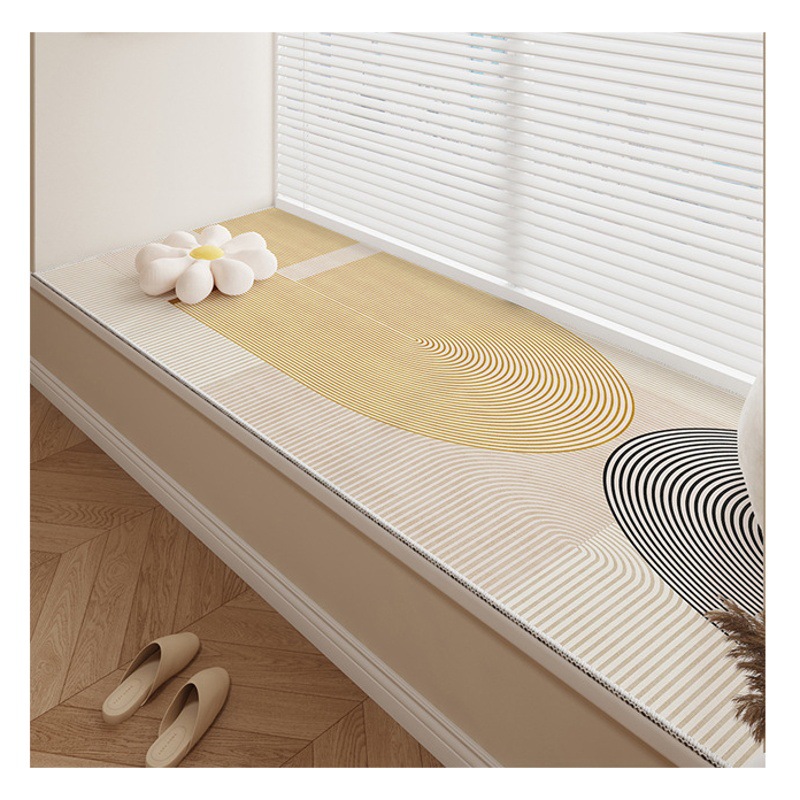 Simple Silent Wind Four Seasons Universal Bedroom Bedside Blanket Tatami Anti-slip Mat Balcony Crystal Velvet Bay Window Mat