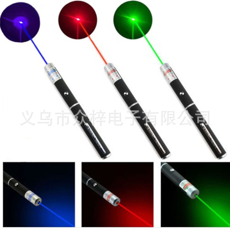 Cross-Border Supply of 650Nm 5Mw Red, Green, Blue, Purple Light Single-Point Sand Table Pointer Indication to Amuse Cats and Dogs Laser Pointer