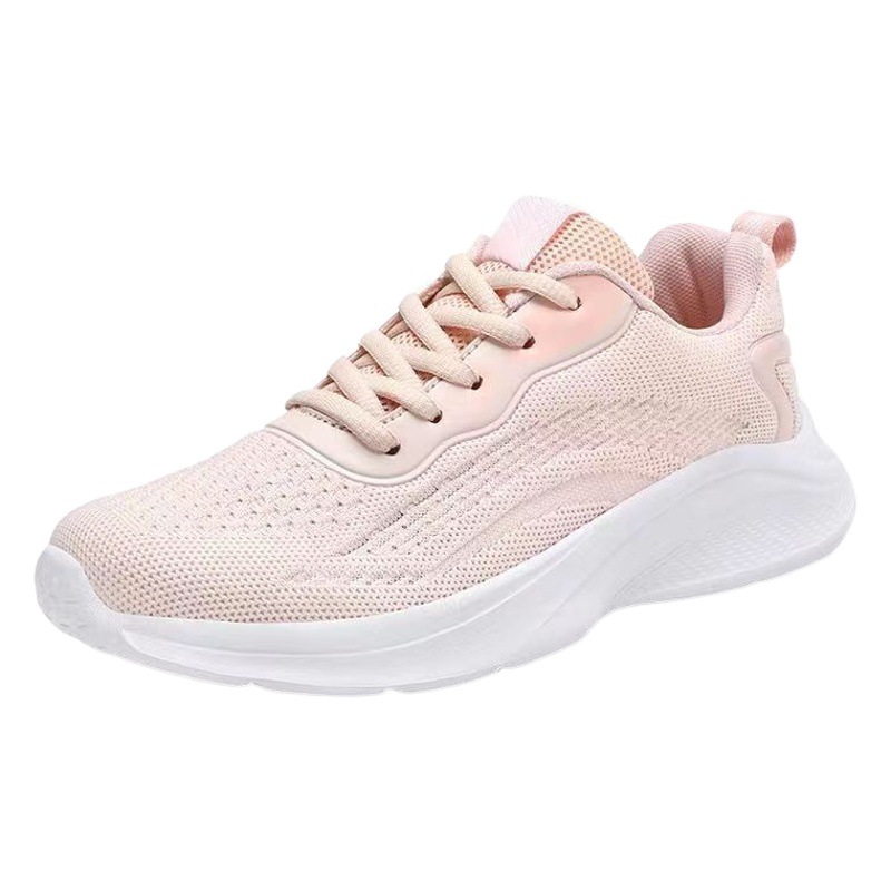 Women's Shoes New Fly-knit Shoes Fashion Women's Thick-soled sneaker Breathable Lightweight Running Shoes Foreign Trade Casual Women's Shoes