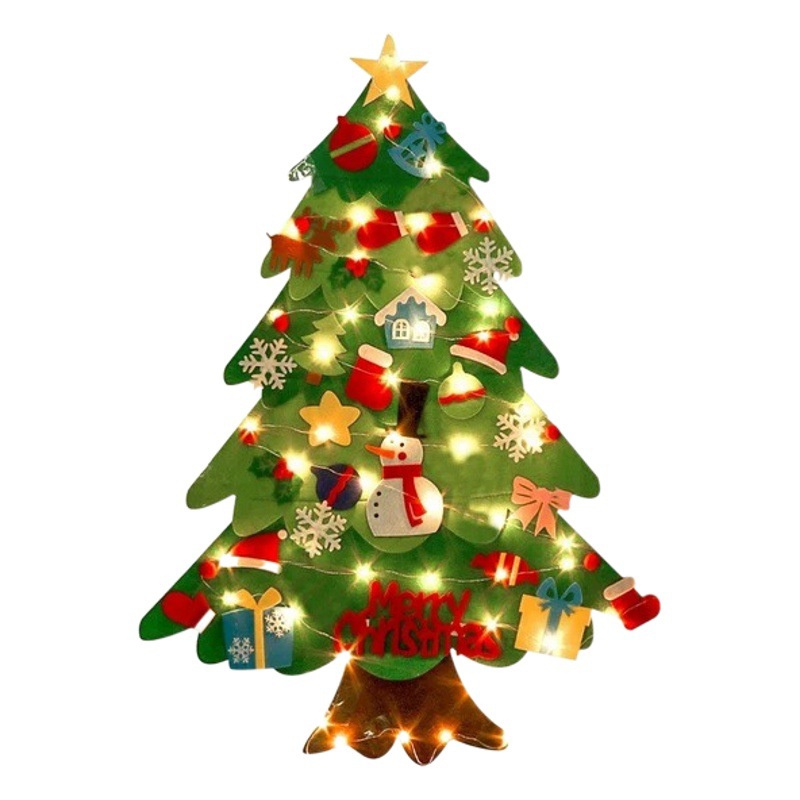 Cross-border New Felt Christmas Tree Non-woven Christmas Decoration Children's Handmade Pendant Educational Three-dimensional Christmas Tree