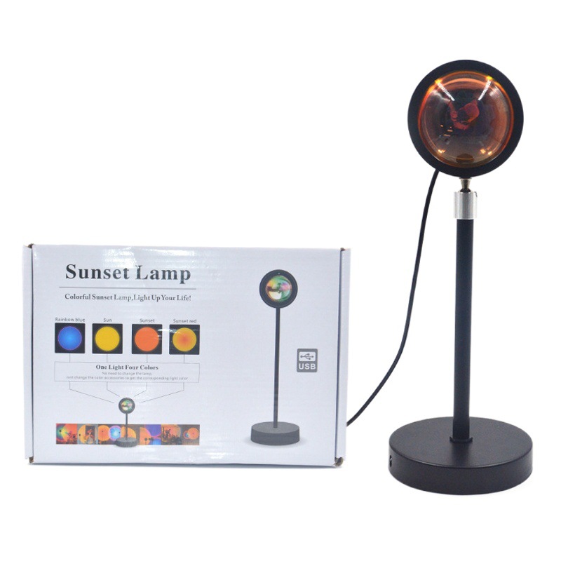 Internet Celebrity Sunset Light Remote Control Atmosphere Sunset Light Sunset Light 4 Color Diaphragm Can Change Color Sunset Projection Lamp
