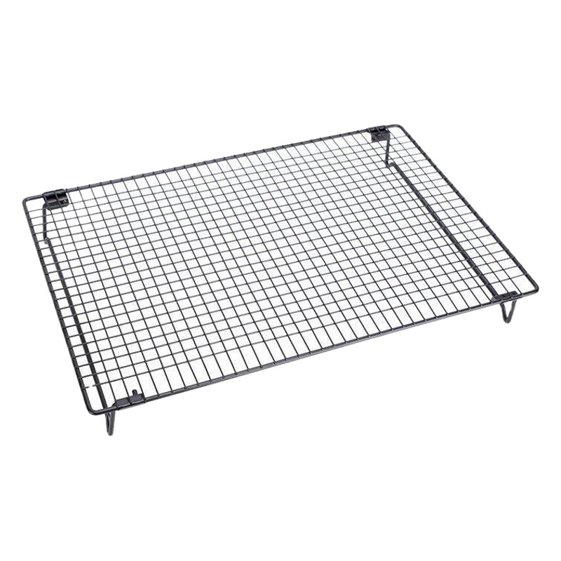 Picture of Baking Tools with Folding Leg Cake Inverted Cold Rack Bread Moon Cake Cooling Rack Non-stick Black Barbecue Net