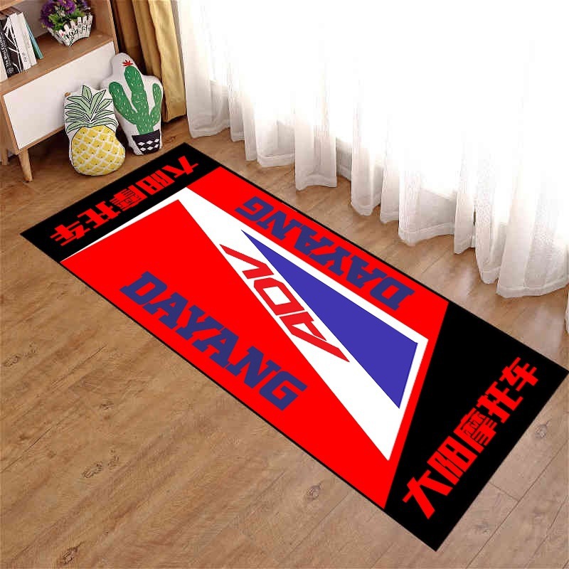 Picture of Motorcycle enthusiast carpet motorcycle display Harley Honda Ducati bedroom bedside blanket cross-border racing floor mat