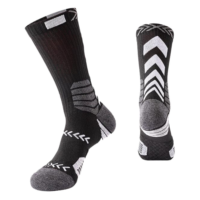 New Men's Elite Socks Trendy Contrasting Color Long Barrel Basketball Socks Men's Towel Bottom Sweat Absorbing Breathable Professional Sports Socks