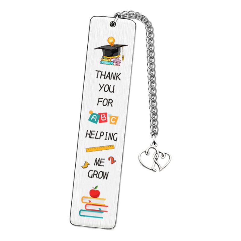 Amazon Cross-border New Color Printing Stainless Steel Bookmark Graduation Season Teachers' Day Thanksgiving Gift to Friends Bookmark