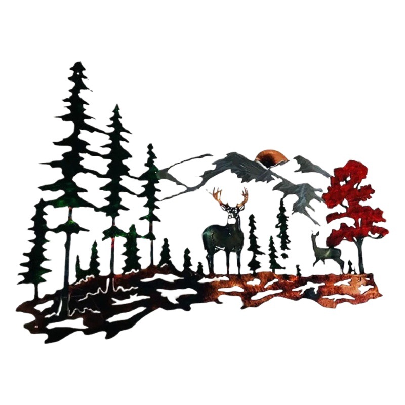 Supply cross-border foreign trade independent station new metal iron hanging ornaments fish bird garden decorative metal crafts