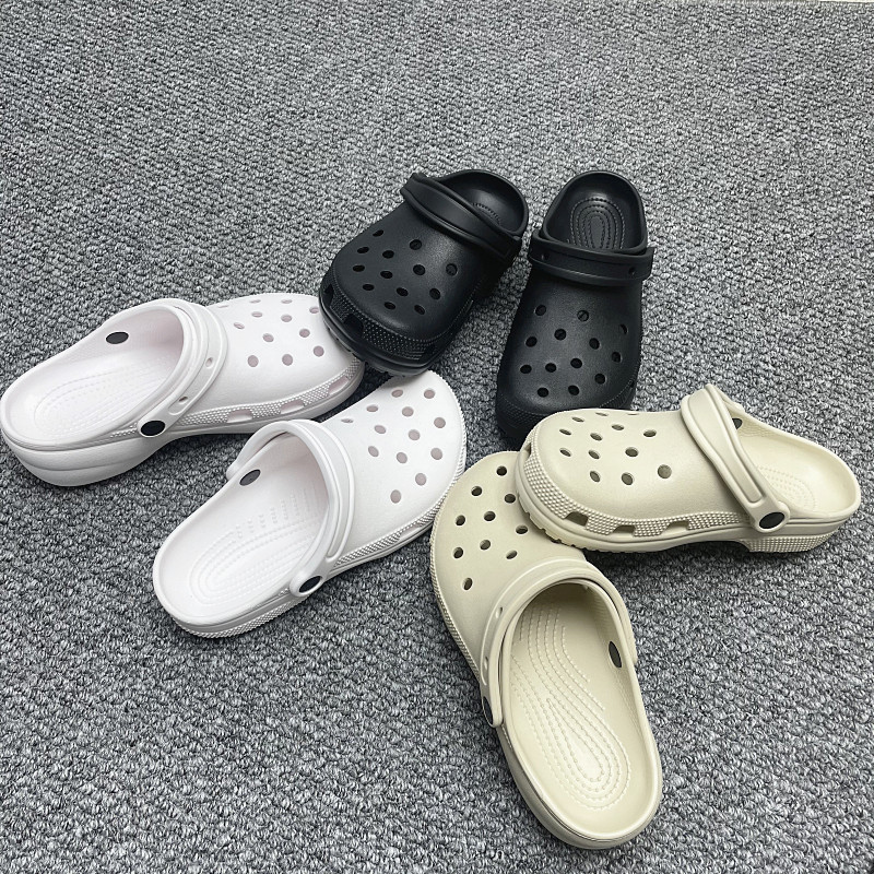 2025 New Cloud Cave Shoes Women's Shoes Summer Outer Wear Thick-soled Beach Shoes Casual Non-slip Baotou Sandals and Slippers White