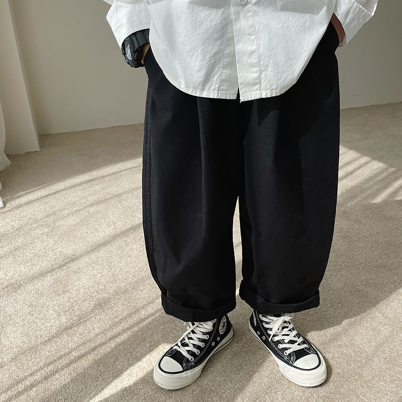 Children's Straight Pants Boys Casual Korean New Spring and Autumn Zhongda Autumn Long Foreign Hip Hop AliExpress Manufacturers