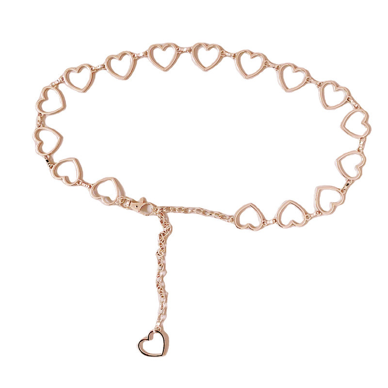 Picture of Metal waist chain love fashion decoration hollow heart waist chain Women's personality European and American circle waist chain pants chain